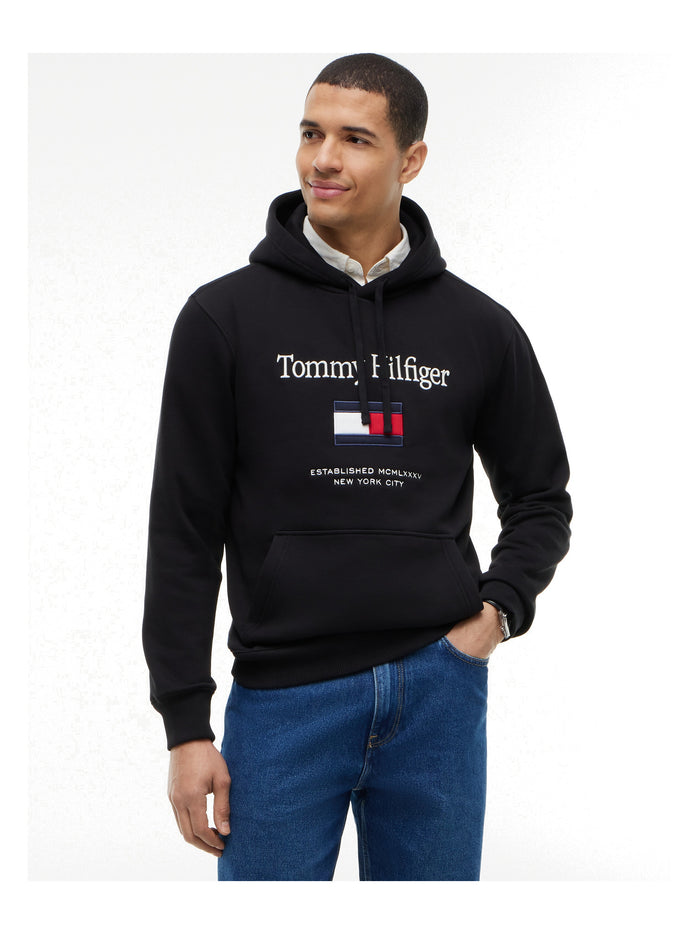 TOMMY HILFIGER Tommy Embro Flag Hoodie Black - image 2