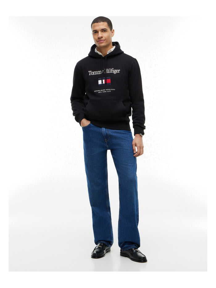 TOMMY HILFIGER Tommy Embro Flag Hoodie Black - image 3