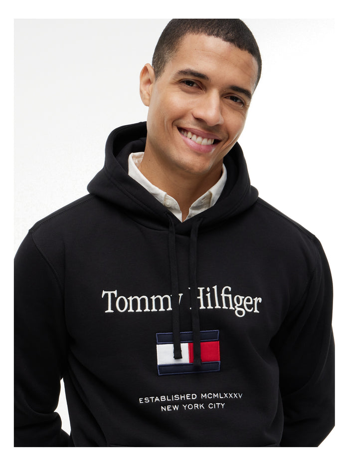 TOMMY HILFIGER Tommy Embro Flag Hoodie Black - image 4