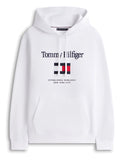 TOMMY HILFIGER Tommy Embro Flag Hoodie White