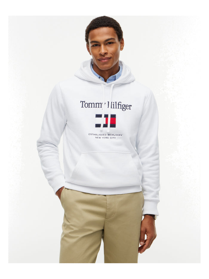 TOMMY HILFIGER Tommy Embro Flag Hoodie White - image 2