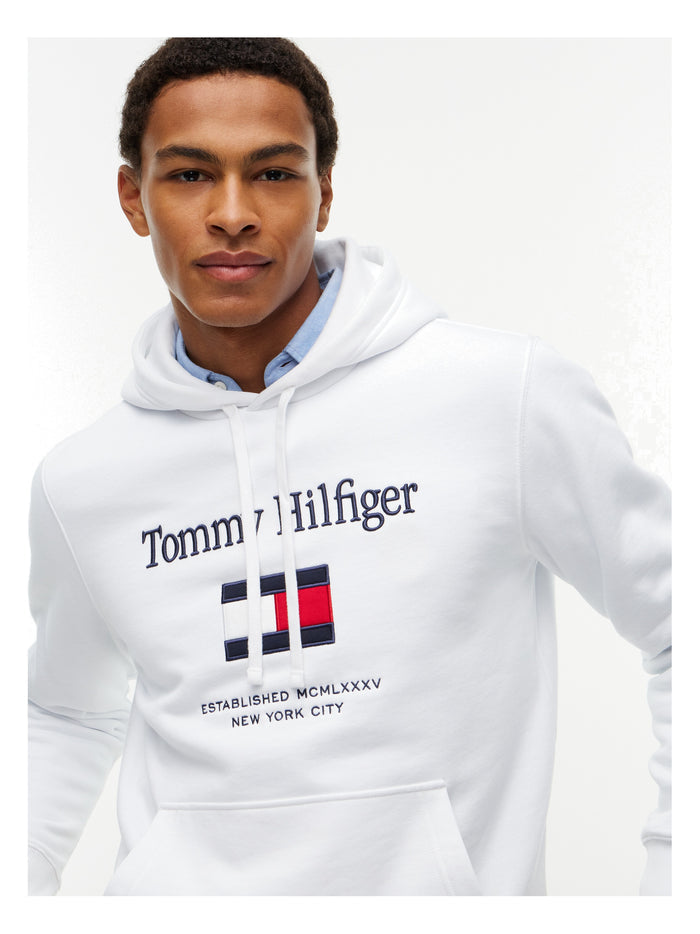 TOMMY HILFIGER Tommy Embro Flag Hoodie White - image 4