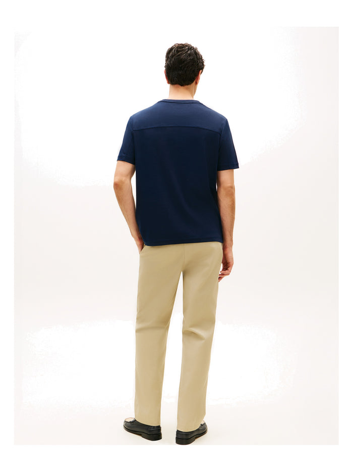 TOMMY HILFIGER Mix Media Interlock Tee Carbon Navy - image 5