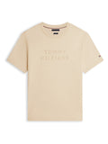 TOMMY HILFIGER Mix Media Interlock Tee Sandalwood