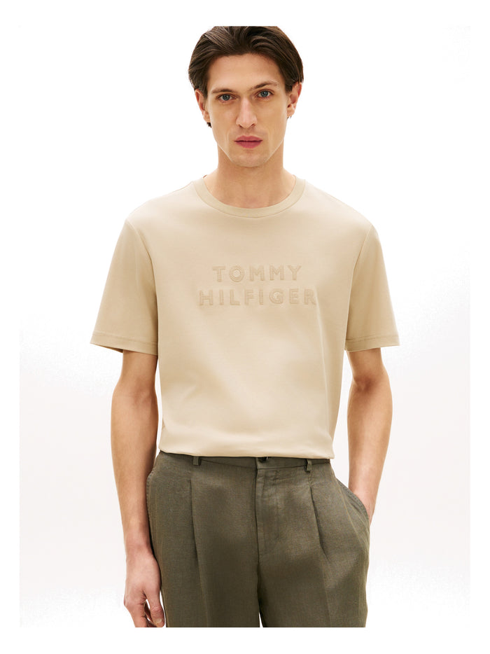 TOMMY HILFIGER Mix Media Interlock Tee Sandalwood - image 2