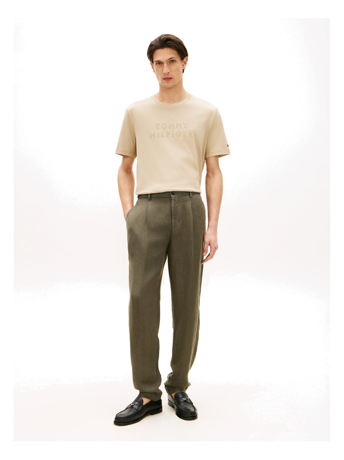 TOMMY HILFIGER Mix Media Interlock Tee Sandalwood - image 4