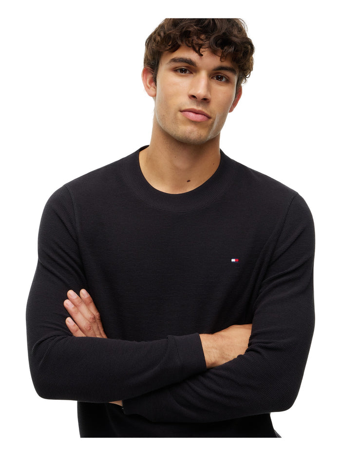 TOMMY HILFIGER Textured Ls Tee Black - image 4
