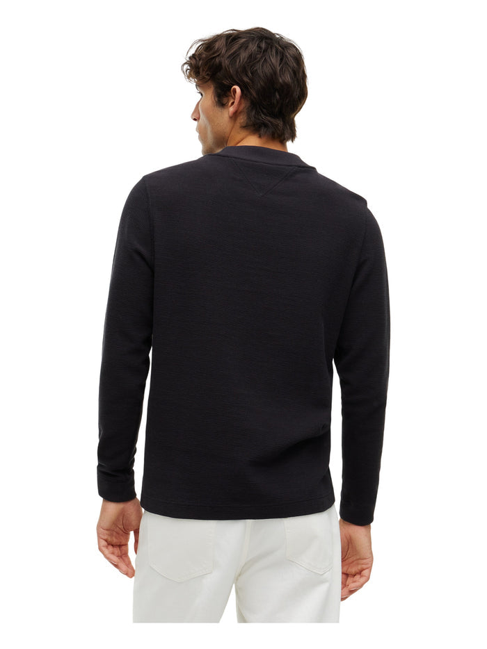 TOMMY HILFIGER Textured Ls Tee Black - image 5
