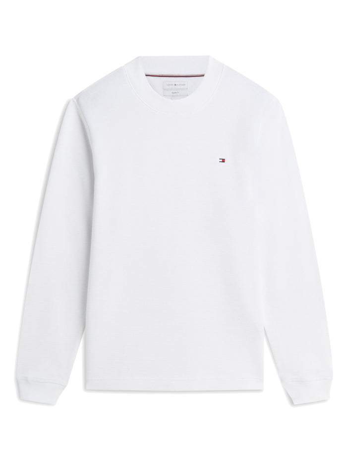 TOMMY HILFIGER Textured Ls Tee White