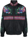 VERSACE MEN V Emblem Garden Print Jacket Black/Multi - MAISONDEFASHION.COM
