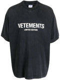 VETEMENTS Limited Edition T-Shirt Washed Black - MAISONDEFASHION.COM