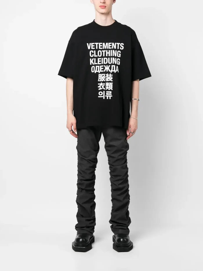 VETEMENTS Translation T-Shirt Black/White - MAISONDEFASHION.COM