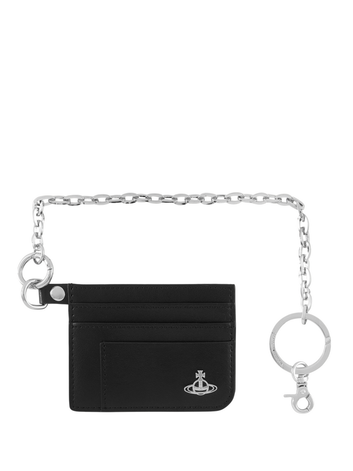 VIVIENNE WESTWOOD Chained Card Wallet Black - MAISONDEFASHION.COM