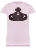 VIVIENNE WESTWOOD WOMEN Halftone Orb Peru T-Shirt Pink - MAISONDEFASHION.COM