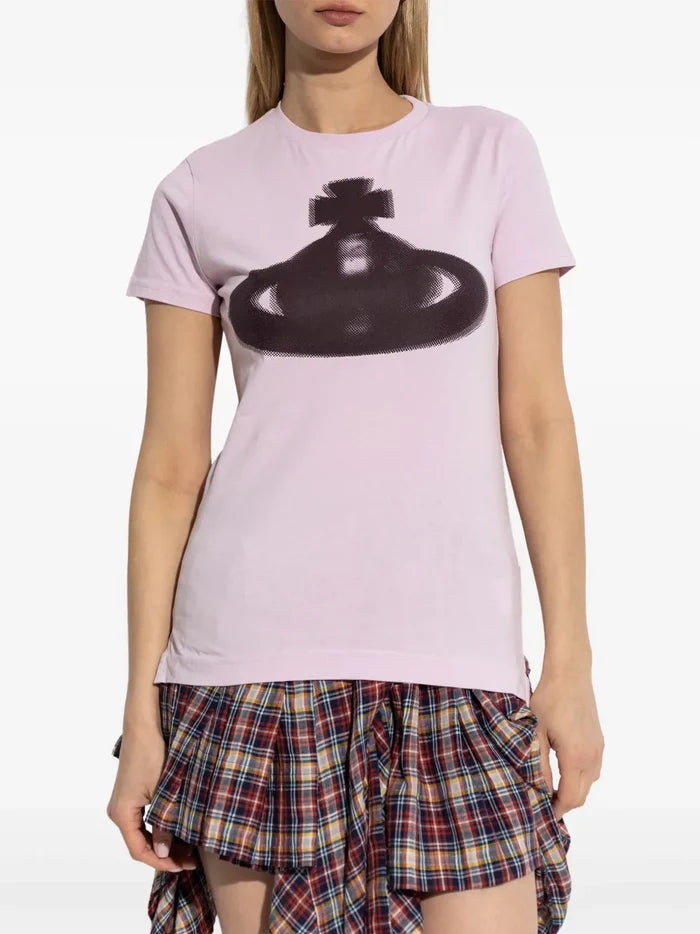 VIVIENNE WESTWOOD WOMEN Halftone Orb Peru T-Shirt Pink - MAISONDEFASHION.COM