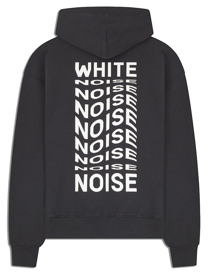 WHITE NOISE Branded Graphic Cotton Hoodie Black - MAISONDEFASHION.COM