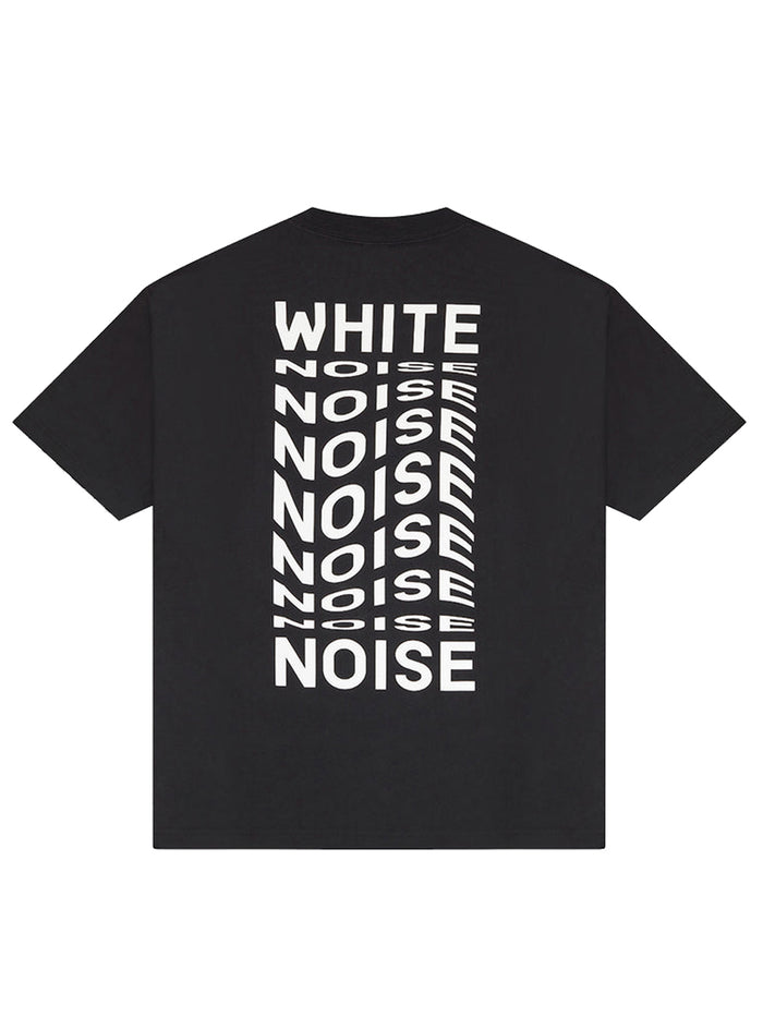 WHITE NOISE Branded Graphic T-shirt Black - MAISONDEFASHION.COM