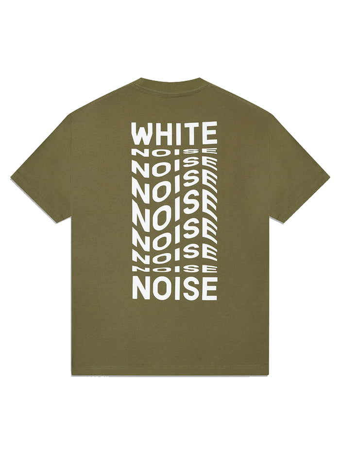 WHITE NOISE Branded Graphic T-shirt Green - MAISONDEFASHION.COM