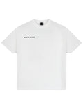 WHITE NOISE Branded Graphic T-shirt White - MAISONDEFASHION.COM