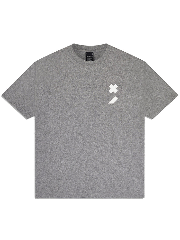 WHITE NOISE Classic Icon Cotton T-shirt Grey - MAISONDEFASHION.COM