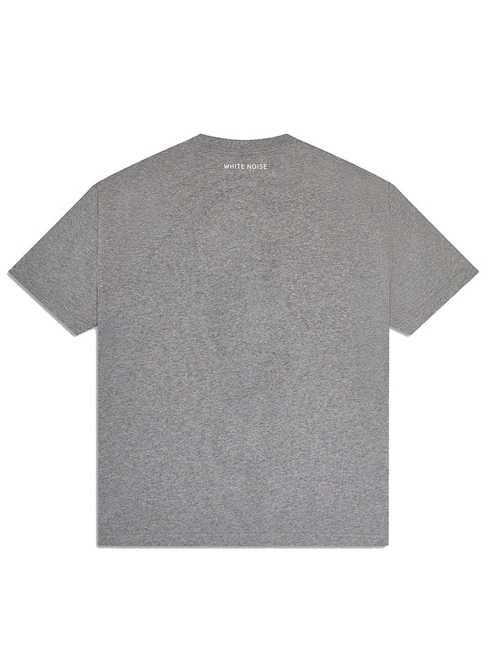 WHITE NOISE Classic Icon Cotton T-shirt Grey - MAISONDEFASHION.COM