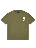 WHITE NOISE Classic Icon Cotton T-shirt Khaki - MAISONDEFASHION.COM