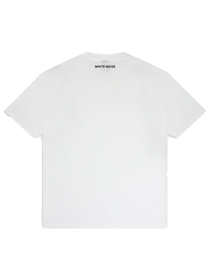 WHITE NOISE Classic Icon Cotton T-shirt White - MAISONDEFASHION.COM