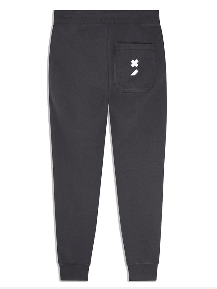 WHITE NOISE Classic Logotype Cotton Sweatpants Black - MAISONDEFASHION.COM