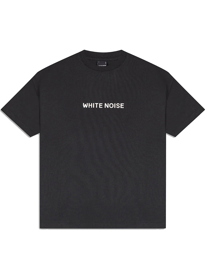 WHITE NOISE Classic Logotype T-shirt Black - MAISONDEFASHION.COM