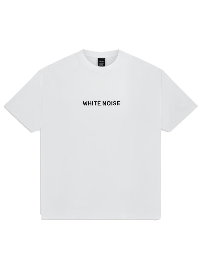 WHITE NOISE Classic Logotype T-shirt White - MAISONDEFASHION.COM