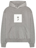 WHITE NOISE Icon Box Cotton Hoodie Grey - MAISONDEFASHION.COM