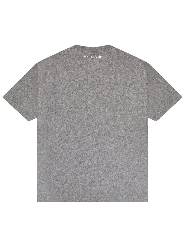 WHITE NOISE Icon Box Cotton T-shirt Grey - MAISONDEFASHION.COM
