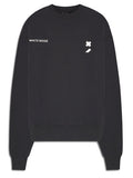 WHITE NOISE Twin Logo Cotton Sweatshirt Black - MAISONDEFASHION.COM