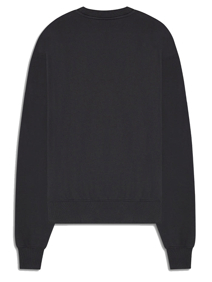 WHITE NOISE Twin Logo Cotton Sweatshirt Black - MAISONDEFASHION.COM