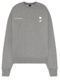 WHITE NOISE Twin Logo Cotton Sweatshirt Grey - MAISONDEFASHION.COM