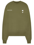 WHITE NOISE Twin Logo Cotton Sweatshirt Khaki - MAISONDEFASHION.COM