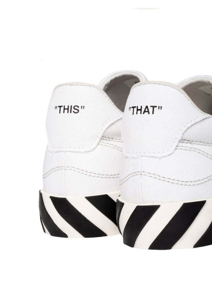 OFF-WHITE WOMEN Arrow vulcanised low-top sneakers White/Black - MAISONDEFASHION.COM