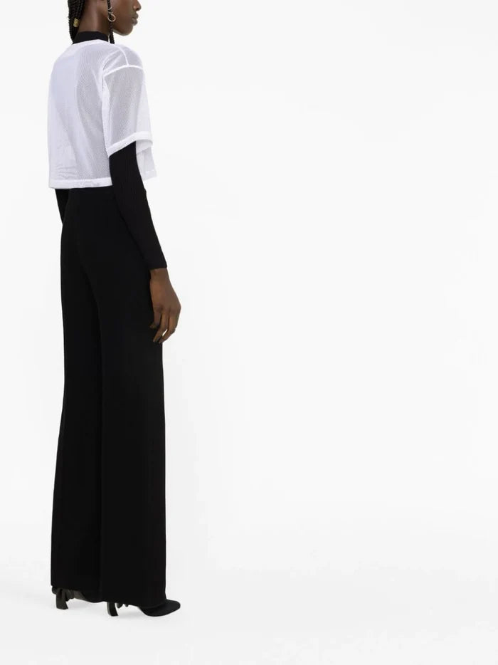 OFF-WHITE WOMEN Bookish Mesh Crop Tee White - MAISONDEFASHION.COM