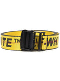 OFF-WHITE WOMEN Industrial Logo Belt Yellow - MAISONDEFASHION.COM