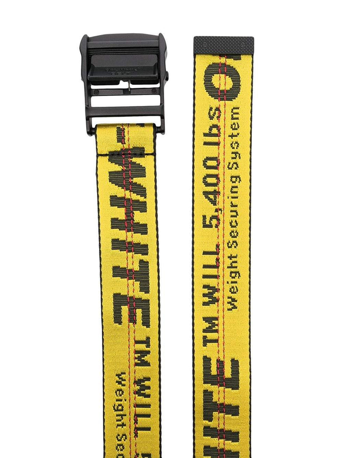 OFF-WHITE WOMEN Industrial Logo Belt Yellow - MAISONDEFASHION.COM