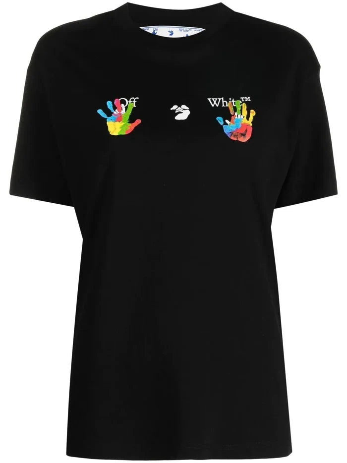 OFF-WHITE WOMEN Kids Swimming Logo Black/Multi - MAISONDEFASHION.COM
