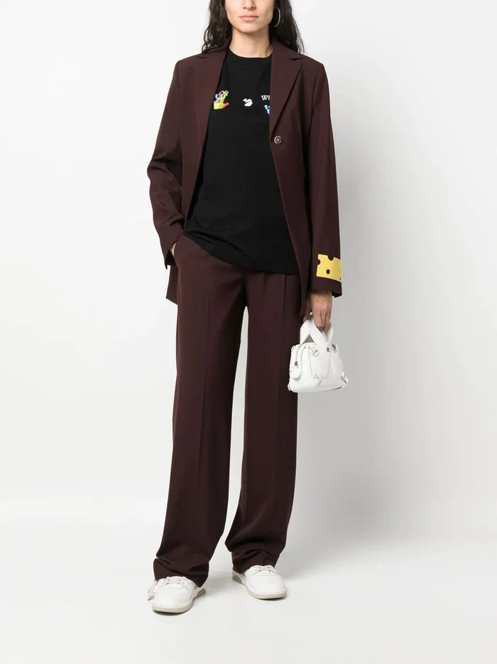 OFF-WHITE WOMEN Kids Swimming Logo Black/Multi - MAISONDEFASHION.COM