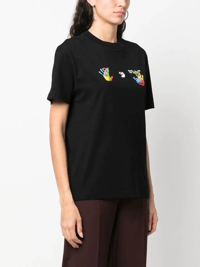 OFF-WHITE WOMEN Kids Swimming Logo Black/Multi - MAISONDEFASHION.COM