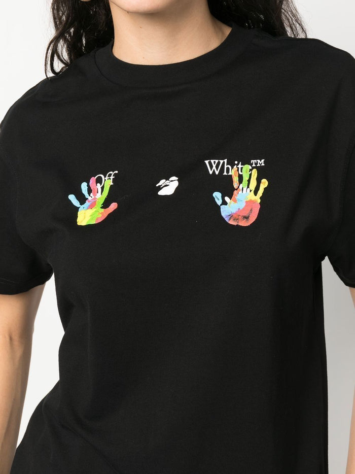 OFF-WHITE WOMEN Kids Swimming Logo Black/Multi - MAISONDEFASHION.COM