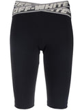 OFF-WHITE WOMEN Logo-tape cycling shorts Black - MAISONDEFASHION.COM