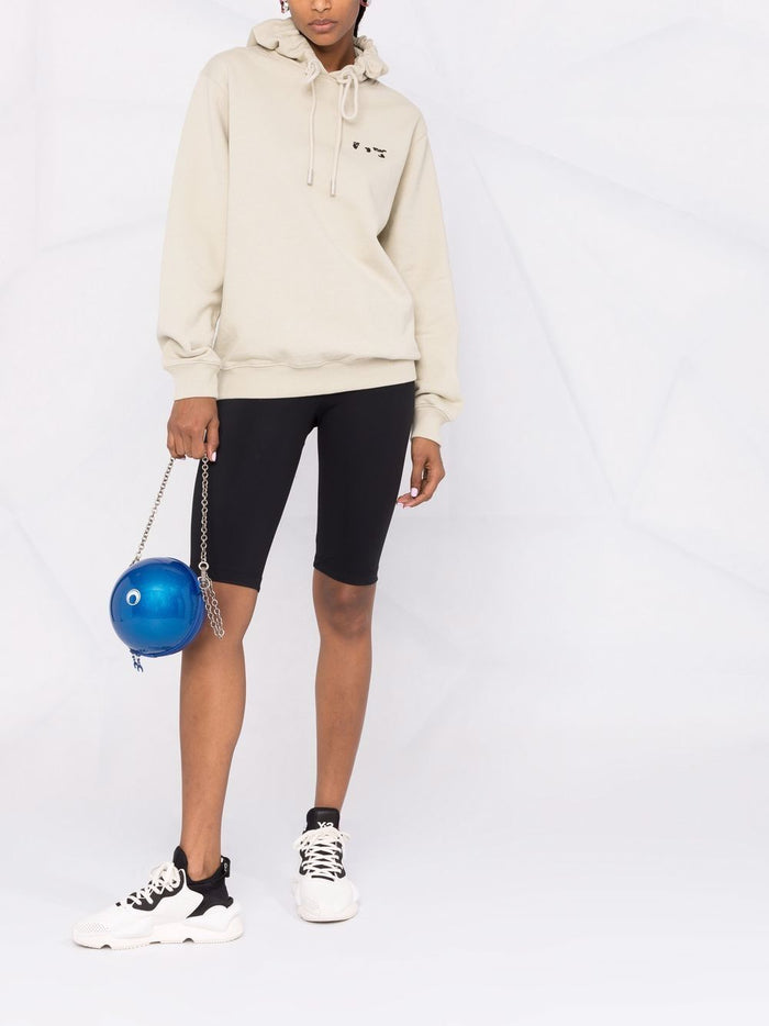 OFF-WHITE WOMEN Logo-tape cycling shorts Black - MAISONDEFASHION.COM