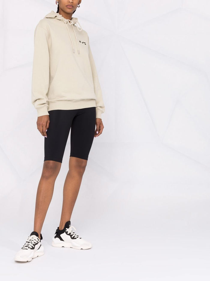 OFF-WHITE WOMEN Logo-tape cycling shorts Black - MAISONDEFASHION.COM
