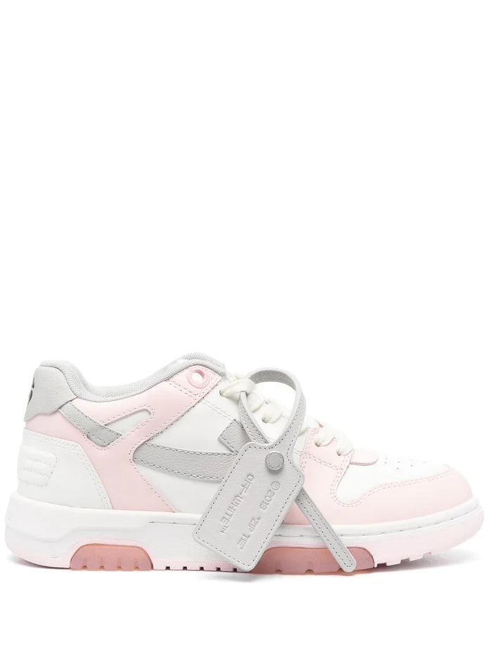 OFF-WHITE WOMEN Out Of Office Calf Leather Pink/Grey - MAISONDEFASHION.COM