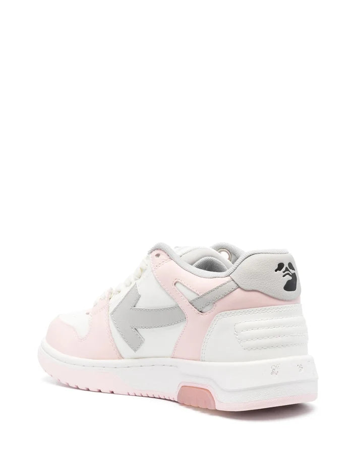 OFF-WHITE WOMEN Out Of Office Calf Leather Pink/Grey - MAISONDEFASHION.COM