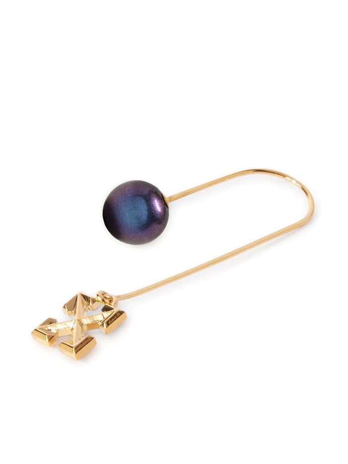 OFF-WHITE WOMEN Pearl & Arrow Earrings Multicolour/Blue - MAISONDEFASHION.COM